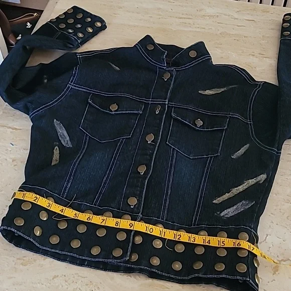 Vintage Denim Studded Jacket - Picture 10 of 16